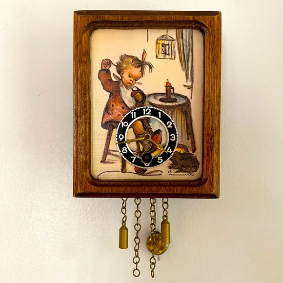 Vintage Hummel Mini Pendelum Clock “Mother’s Helper”